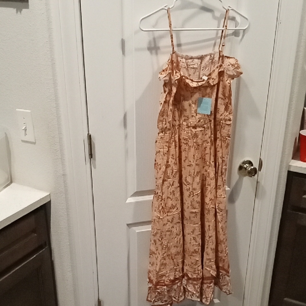 Halsey Floral Peach Maxi Dress